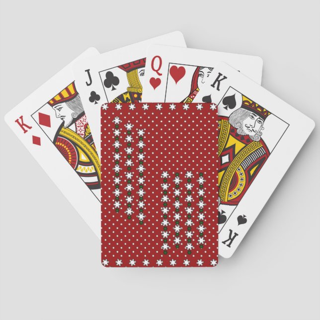 Winter Snowflakes Playing Cards (Back)