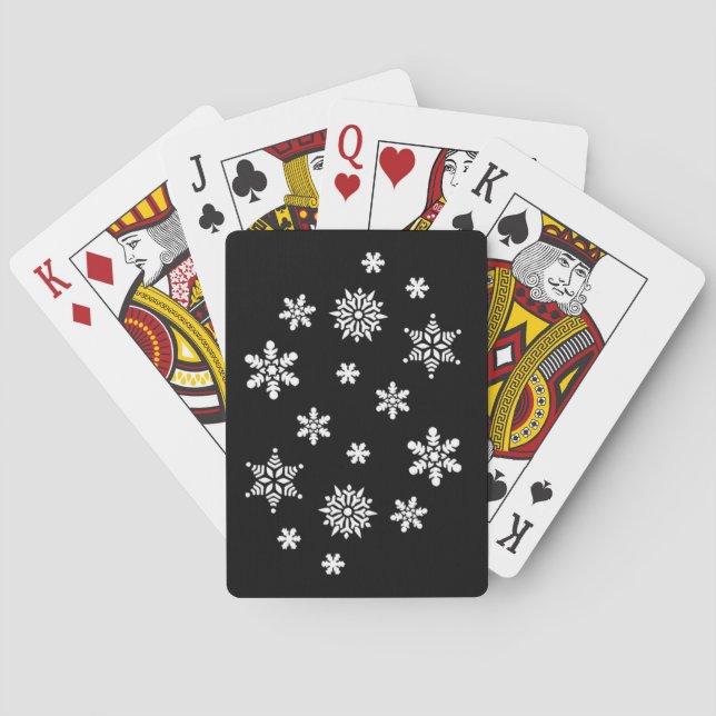 WINTER SNOWFLAKES PLAYING CARDS (Back)