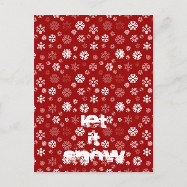 Winter Snowflakes Postcard (Front)