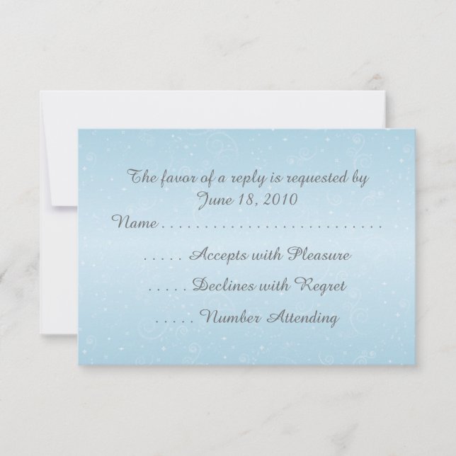 Winter Snowflakes RSVP Cards (Front)