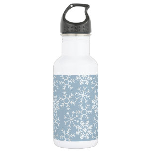 Winter SNOWFLAKES seamless pattern + your ideas 532 Ml Water Bottle