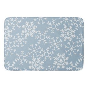 Winter SNOWFLAKES seamless pattern + your ideas Bath Mat