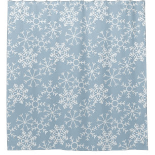 Winter SNOWFLAKES seamless pattern + your ideas Shower Curtain
