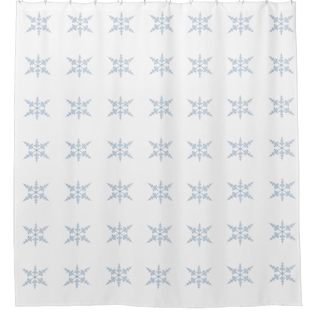 Winter Snowflakes Shower Curtain (Front)