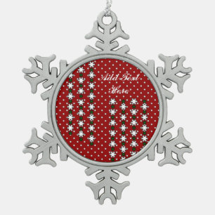 Winter Snowflakes Snowflake Pewter Christmas Ornament