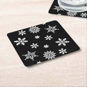 WINTER SNOWFLAKES SQUARE PAPER COASTER