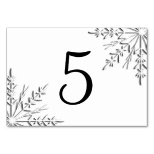 Winter Snowflakes Table Numbers