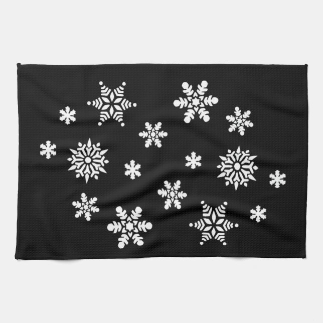 WINTER SNOWFLAKES TEA TOWEL (Horizontal)