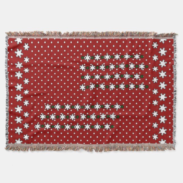 Winter Snowflakes Throw Blanket (Front)