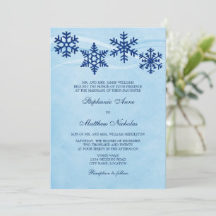Winter Snowflakes Wedding Invitation