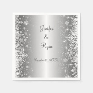 Winter snowflakes wedding  Napkins