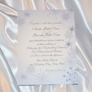 Winter Snowflakes/ Winter Ice Blue Invitation
