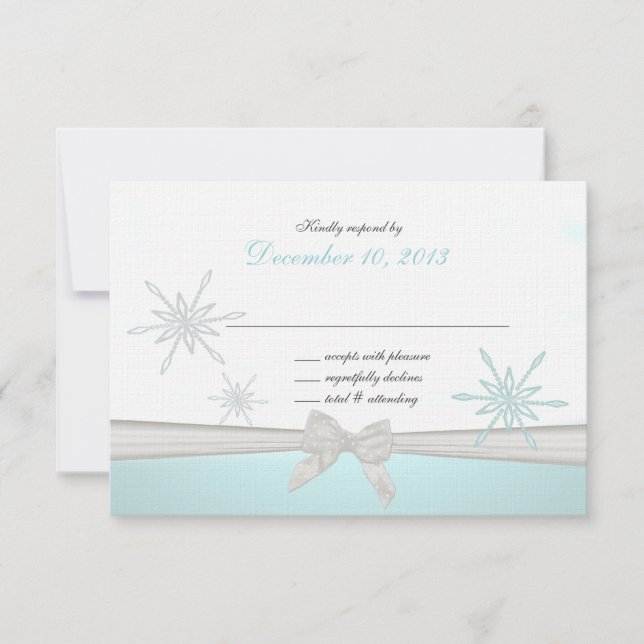 Winter Snowflakes with Bow Formal Response (Front)
