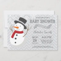 Winter Snowman Baby Shower Invitation