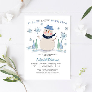 Winter Snowman Baby Shower Invitation