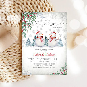 Winter Snowman Baby Shower Invitation