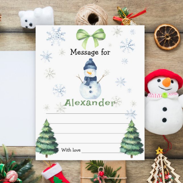 Winter Snowman birthday time capsule message (Creator Uploaded)