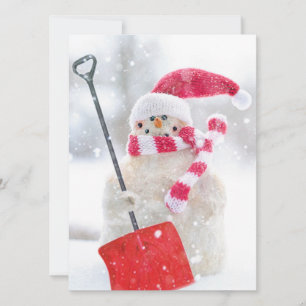 Winter Snowman Christmas Greeting Card