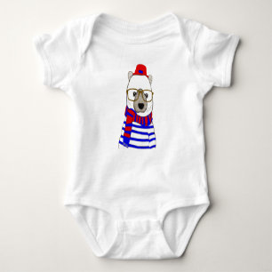 Winter Snowman design for baby bodysuit