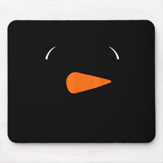 Winter Snowman Face Eyelashes Christmas Xmas For B Mouse Pad (Front)