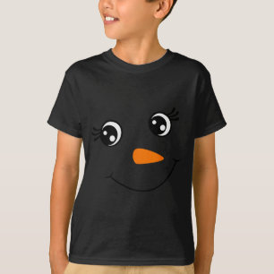 Winter Snowman Face Eyelashes Christmas Xmas For G T-Shirt