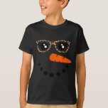 Winter Snowman Face Leopard Eyelashes Christmas Gi T-Shirt<br><div class="desc">Winter Snowman Face Leopard Eyelashes Christmas Girls Womens</div>
