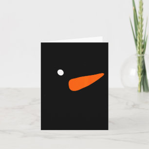 Winter Snowman Face Wink Eye Christmas Xmas For Gi Card