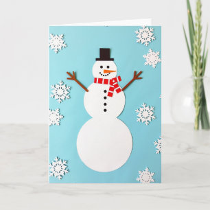 Winter Snowman Greeting Card
