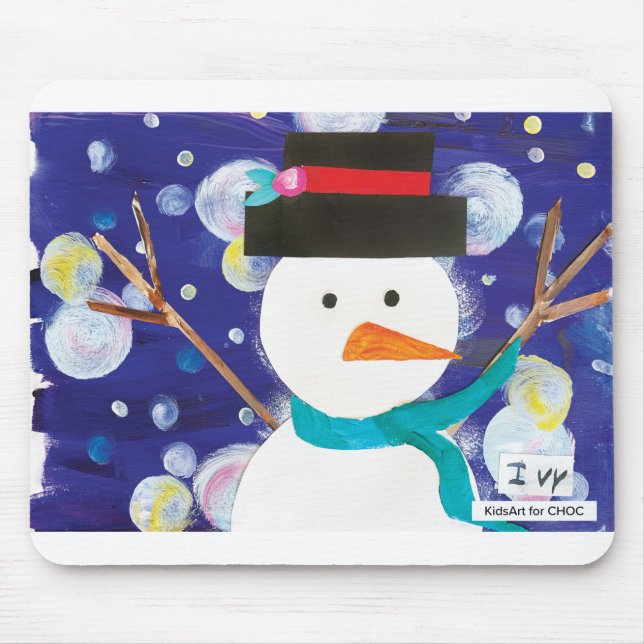 Winter Snowman Mouse Pad (Front)