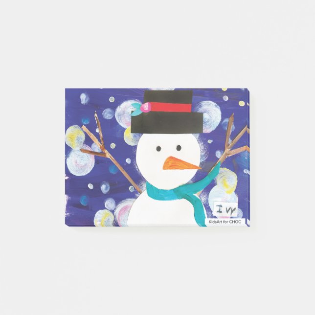 Winter Snowman Post-it Notes (Front)