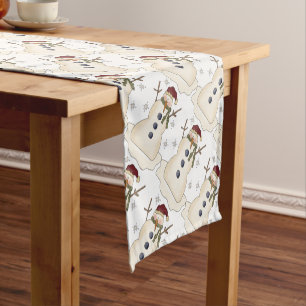 Winter Snowmen Short Table Runner