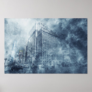 Winter Snowstorm Poster