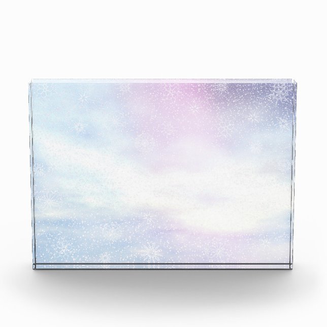 Winter snowy day background - 3D render Photo Block (Front)