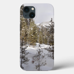 Winter Snowy Mountain Scene in Montana iPhone 13 Case