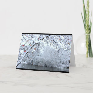 Winter Snowy River Scene All Occasion Card