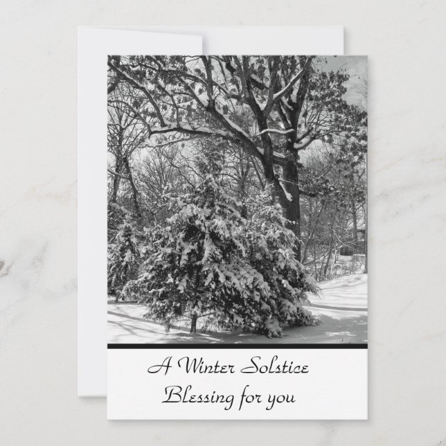 Winter Solstice Blessing Flat Card (Front)
