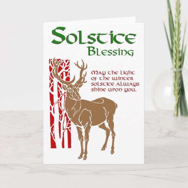 Winter Solstice Blessing Holiday Card (Front)