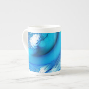 Winter Solstice Blue Abstract Bone China Mug