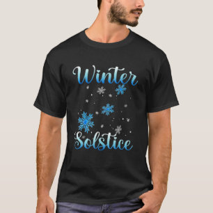 Winter Solstice  Blue Snowflake Blessed  Yule Holi T-Shirt