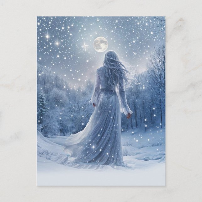 Winter Solstice Bohemian Snow Yule Holiday (Front)