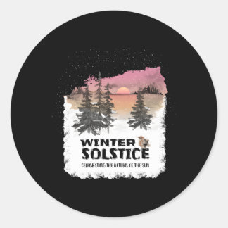 Winter Solstice Celebrating The Return Of The Sun Classic Round Sticker