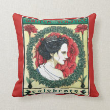 Winter Solstice Christmas throw pillow gift