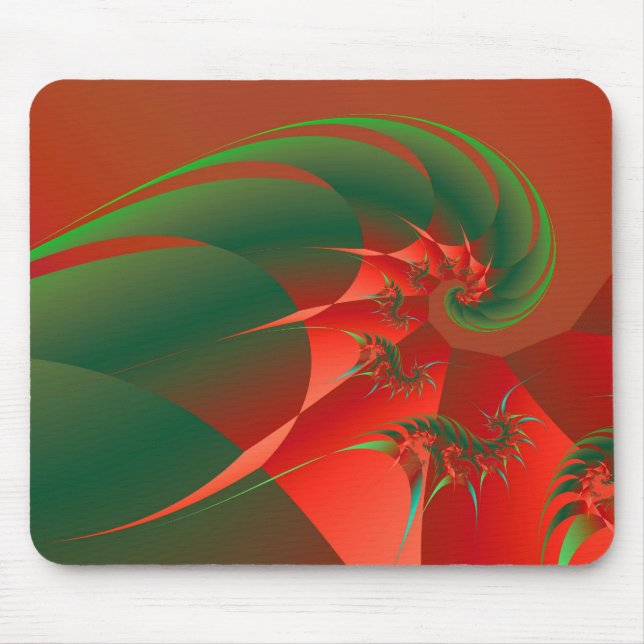 Winter Solstice Cool Abstract Fine Art Fractal Mouse Pad (Front)