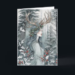 Winter Solstice Goddess in the Forest Holiday Card<br><div class="desc">Share warmth and love during the Winter Solstice with this Winter Goddess in the forest Holiday design. May you have a Blessed and Magickal Winter Solstice.</div>