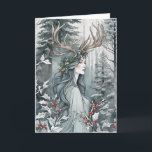 Winter Solstice Goddess in the Forest Holiday Card<br><div class="desc">Share warmth and love during the Winter Solstice with this Winter Goddess in the forest Holiday design. May you have a Blessed and Magickal Winter Solstice.</div>