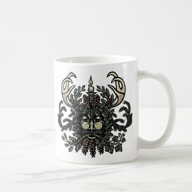 Winter Solstice Green Man Mug (Right)