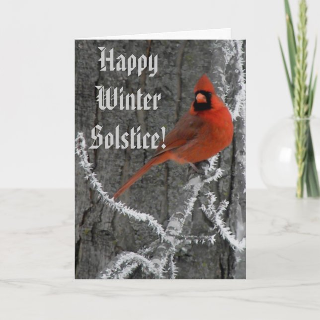 Winter Solstice Greetings Holiday Card (Front)