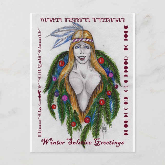 Winter Solstice Greetings Postcard (Front)