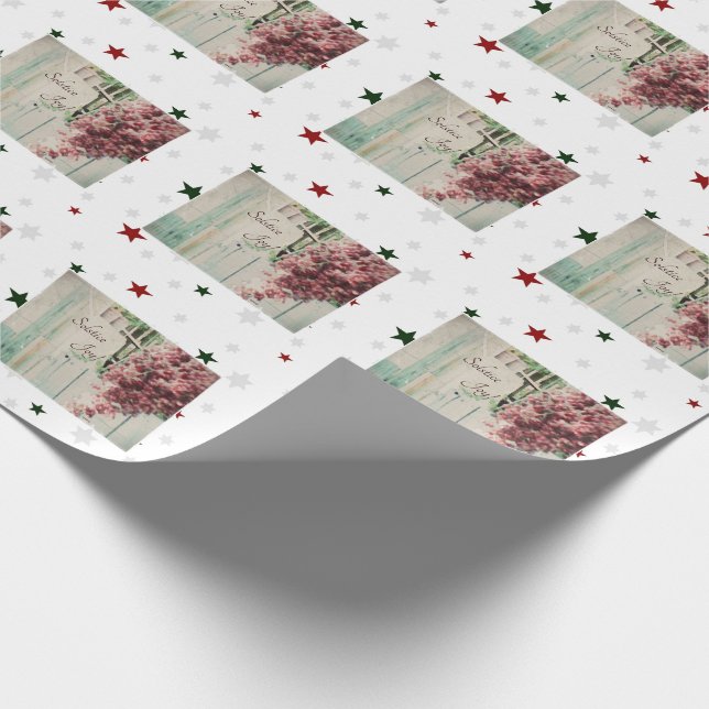 Winter Solstice Joy December Berries Wrapping Paper (Corner)