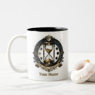 Winter Solstice Midnight Hourglass Two-Tone Coffee Mug
